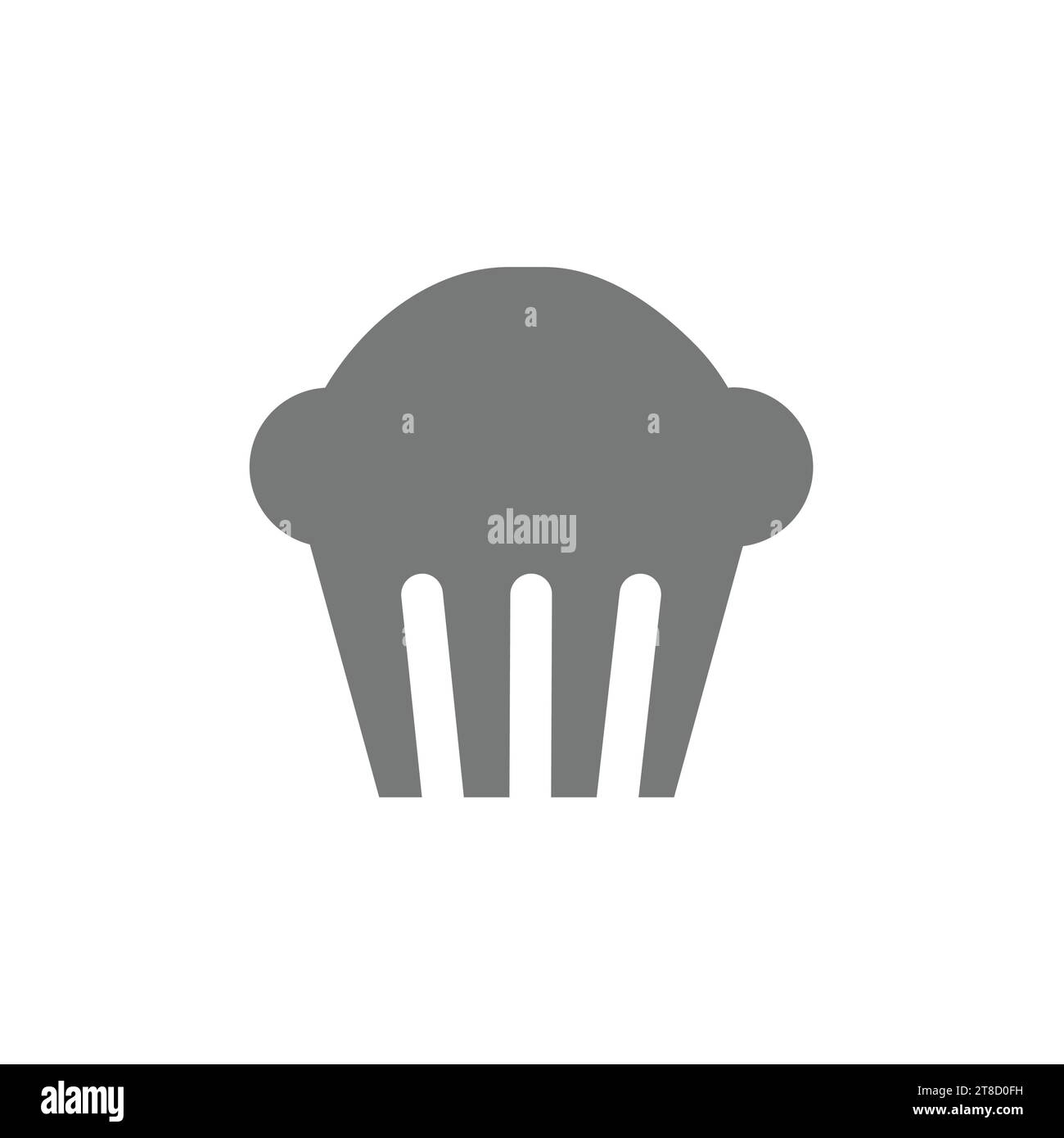Cupcake simple vector icon. Muffin glyph symbol. Stock Vector