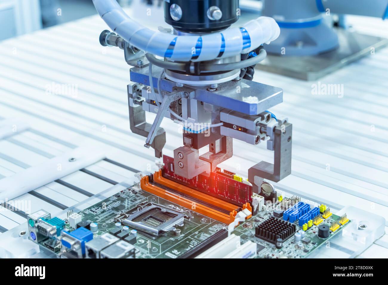 automatic arm installing a computer chip with RAM Stock Photo - Alamy