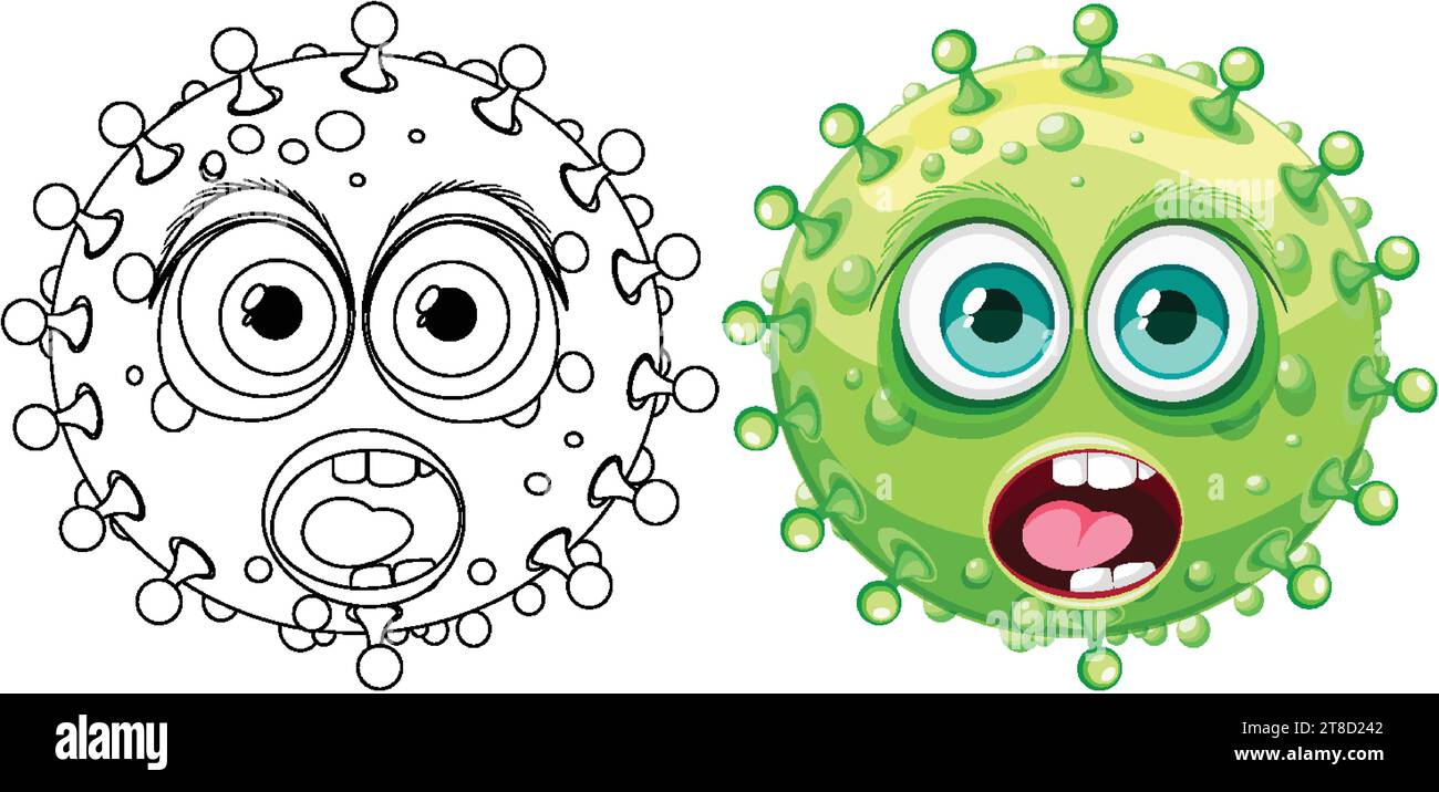 A vector illustration of a green monster cartoon character Stock Vector ...