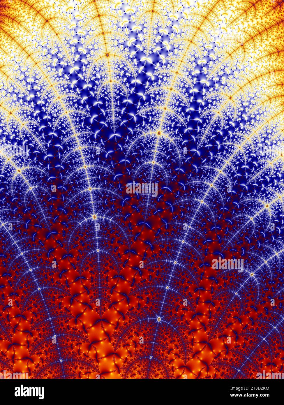 Abstract Peacock Feathers Fractal Computer Generated Illustration Stock Photo