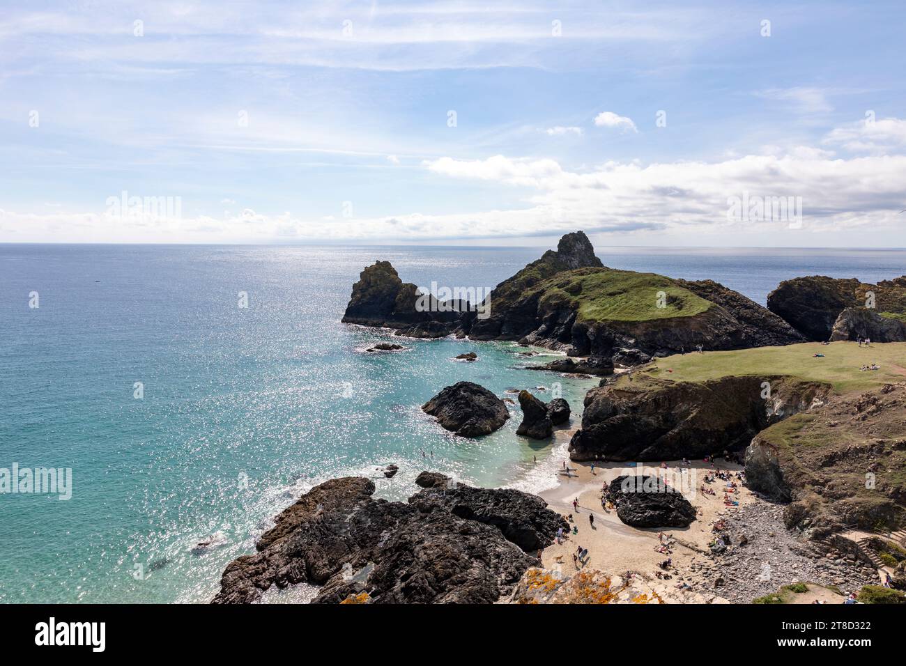 Kynance Cove on the Lizard peninsula in Cornwall, England,UK in autumn ...