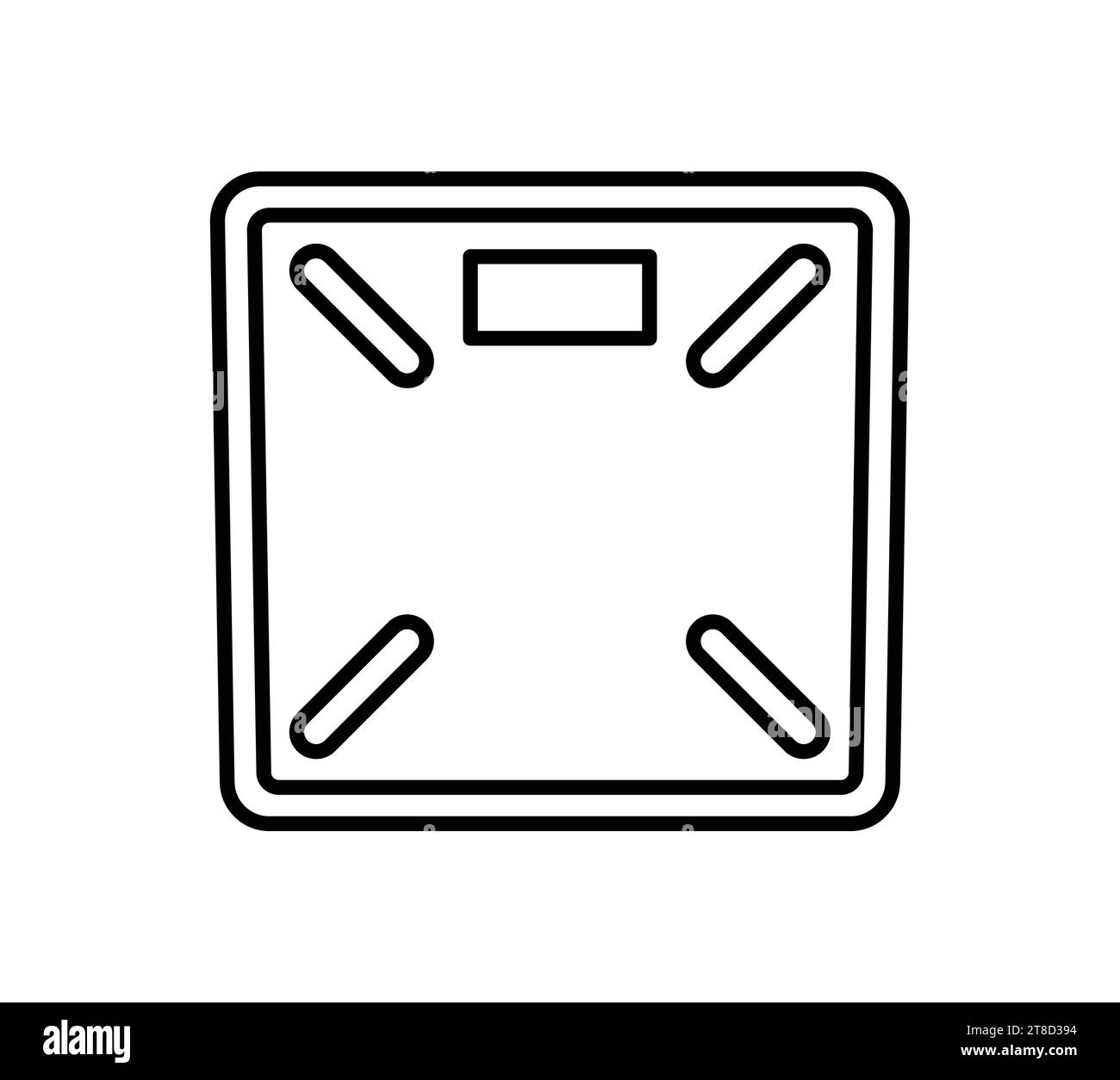 Analog body weight scale icon. Mechanical scale. Vector illustration