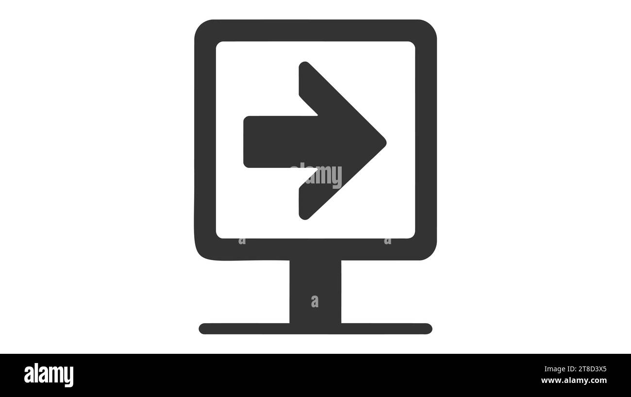 Arrow Icon in trendy flat style isolated on grey background. Arrow ...
