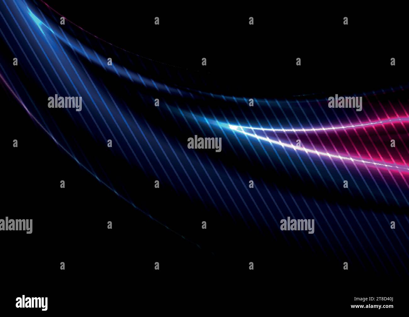Blue and purple neon glowing wave abstract background. Vector design ...