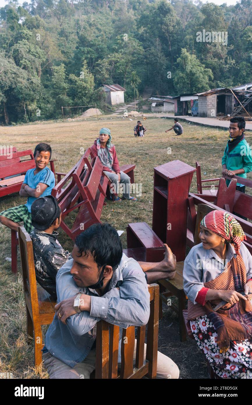 Khasi people in Meghalaya India Stock Photo