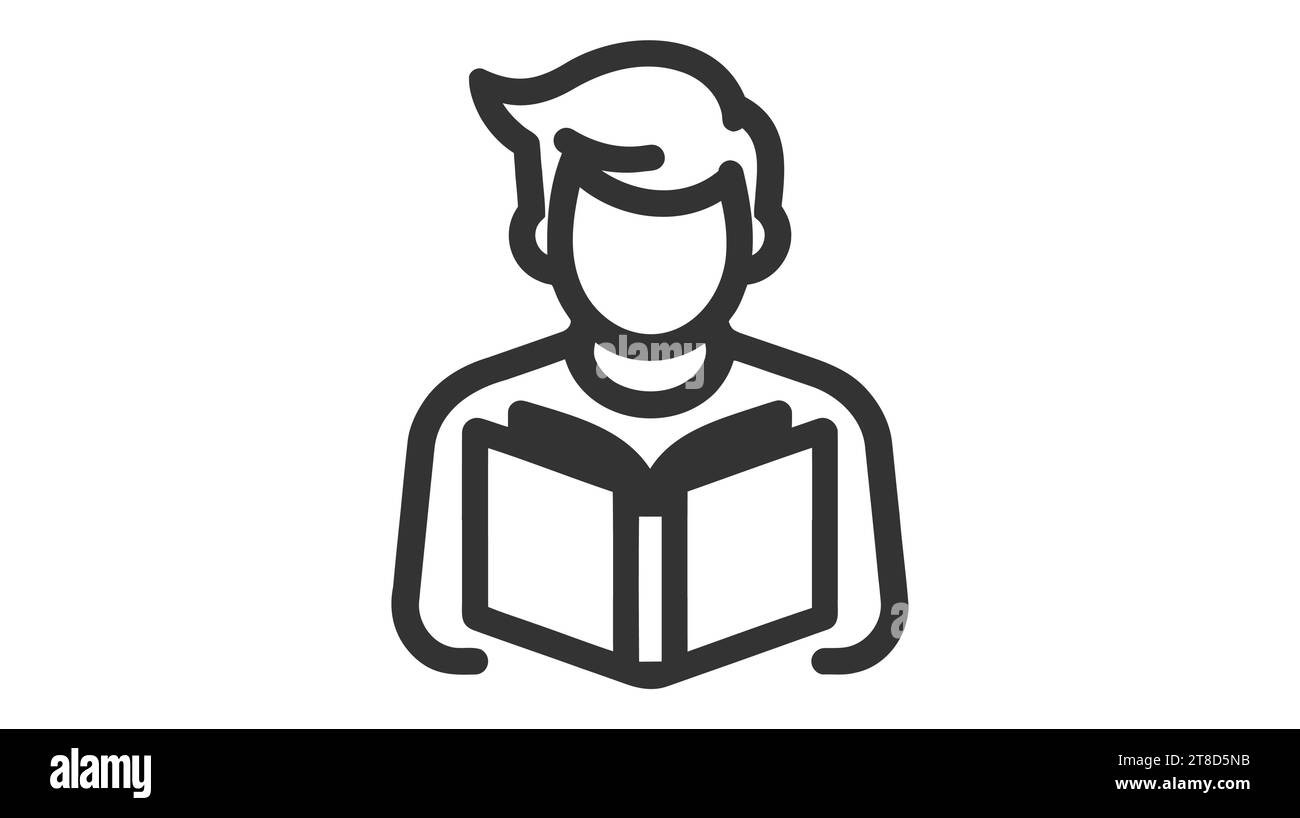 Male student vector vectors Black and White Stock Photos & Images - Alamy