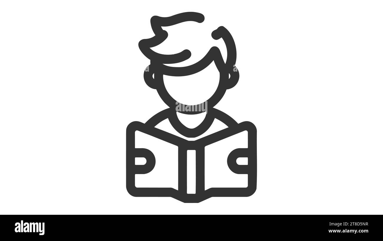 Male student vector vectors Black and White Stock Photos & Images - Alamy