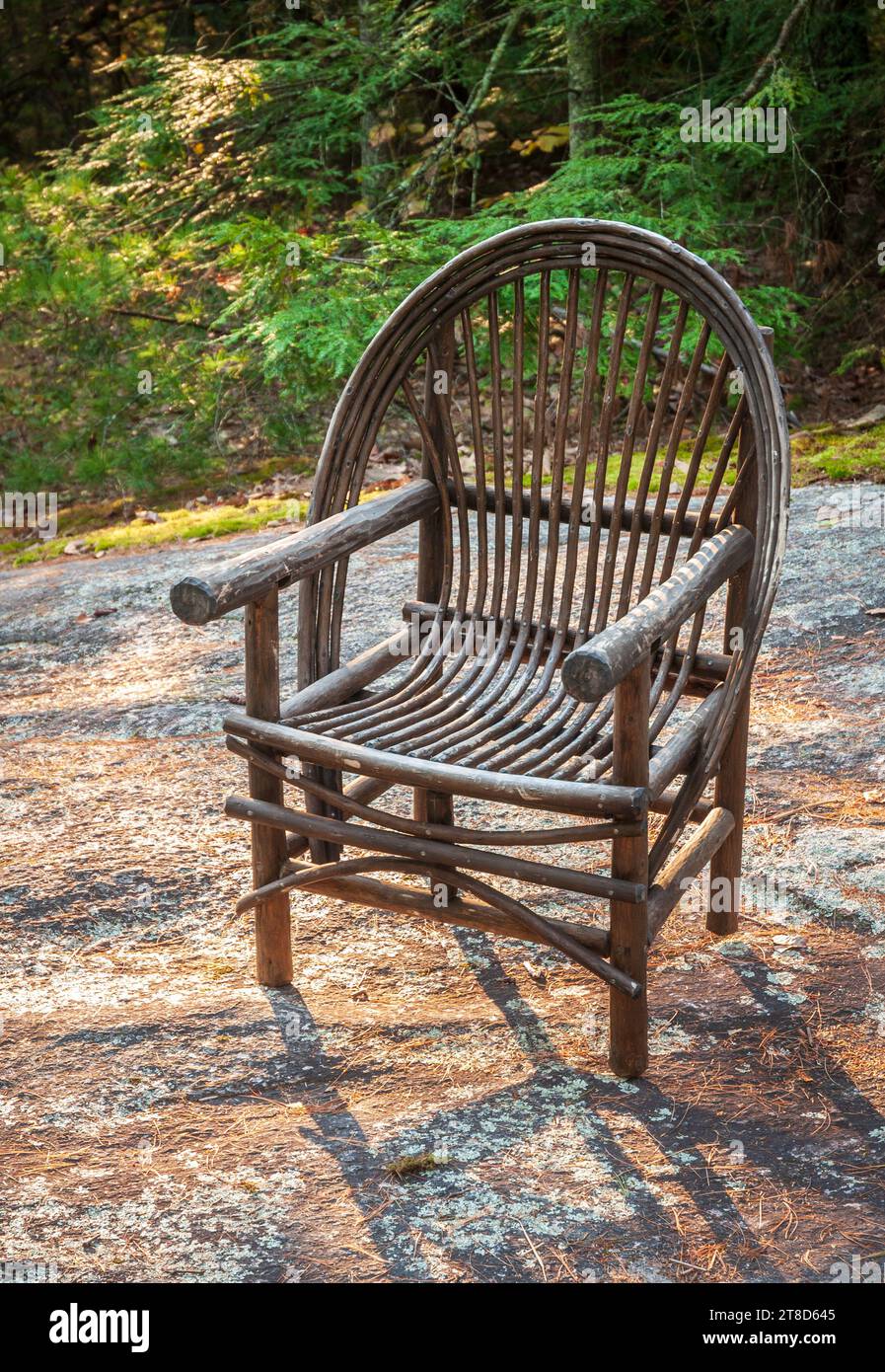 Wooden Chair at Carl Sandburg Home National Historic Site, Hiking area