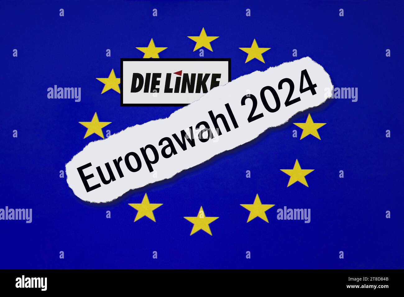 EUSymbol für Europawahl 2024 mit Die Linke EUSymbol für Europawahl