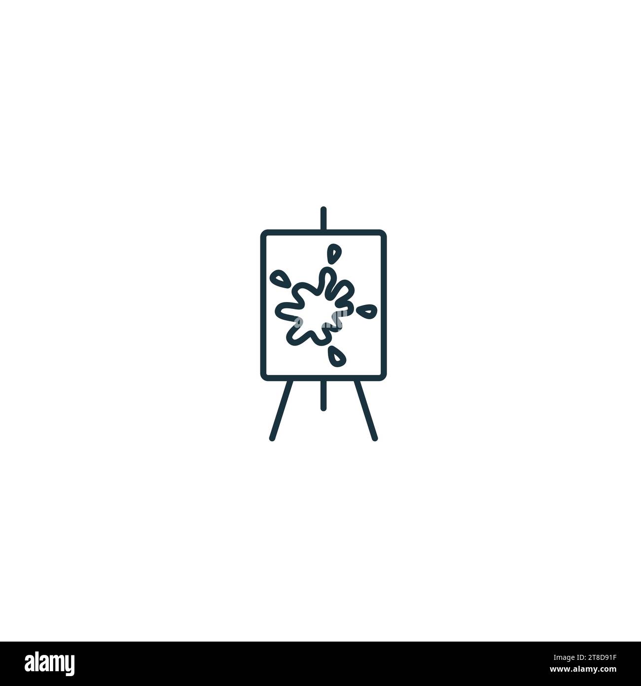 Creative expression outline icon. Monochrome simple sign from mental ...
