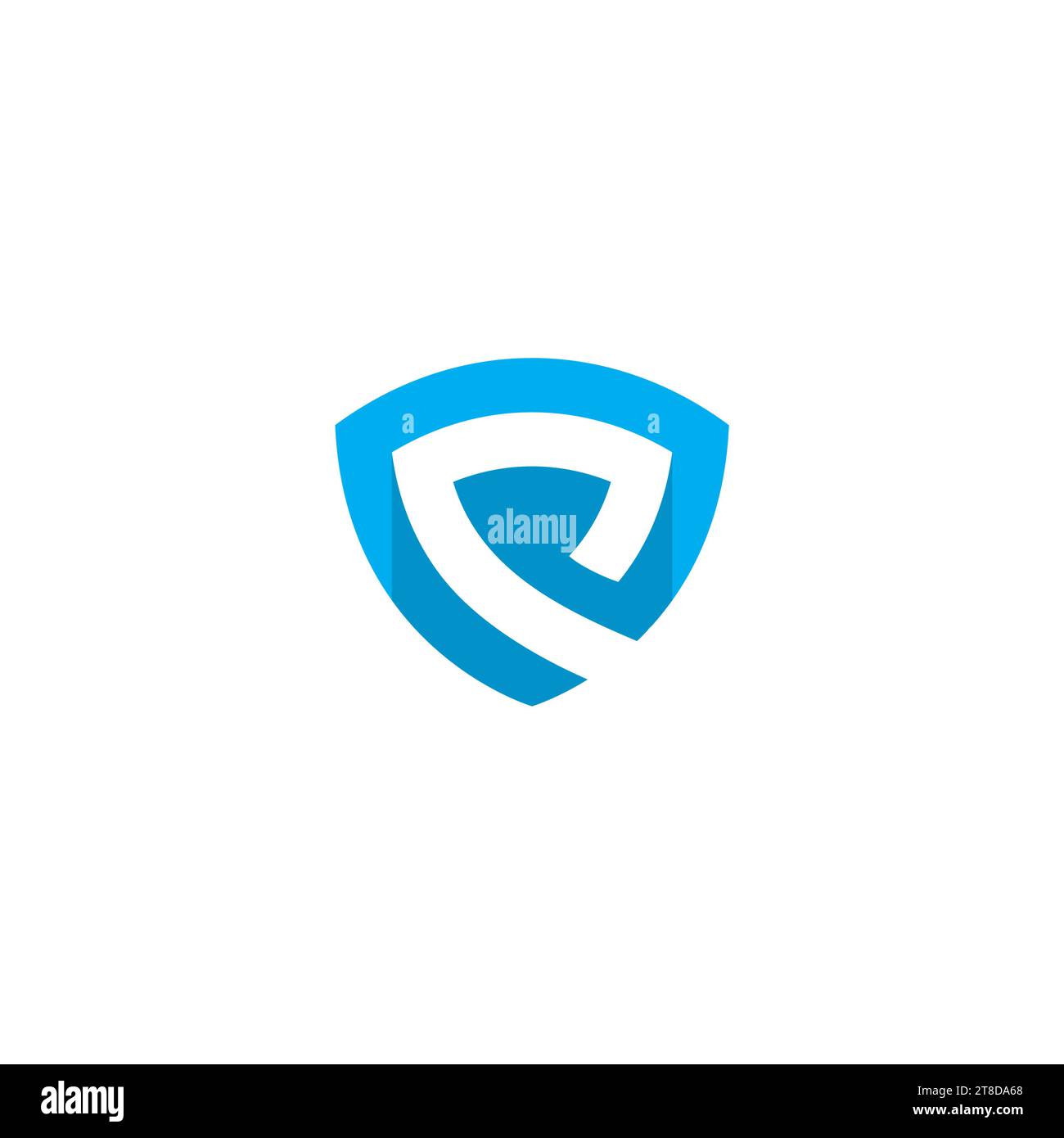 P Shield Logo With Blue Color. Letter P Icon Stock Vector
