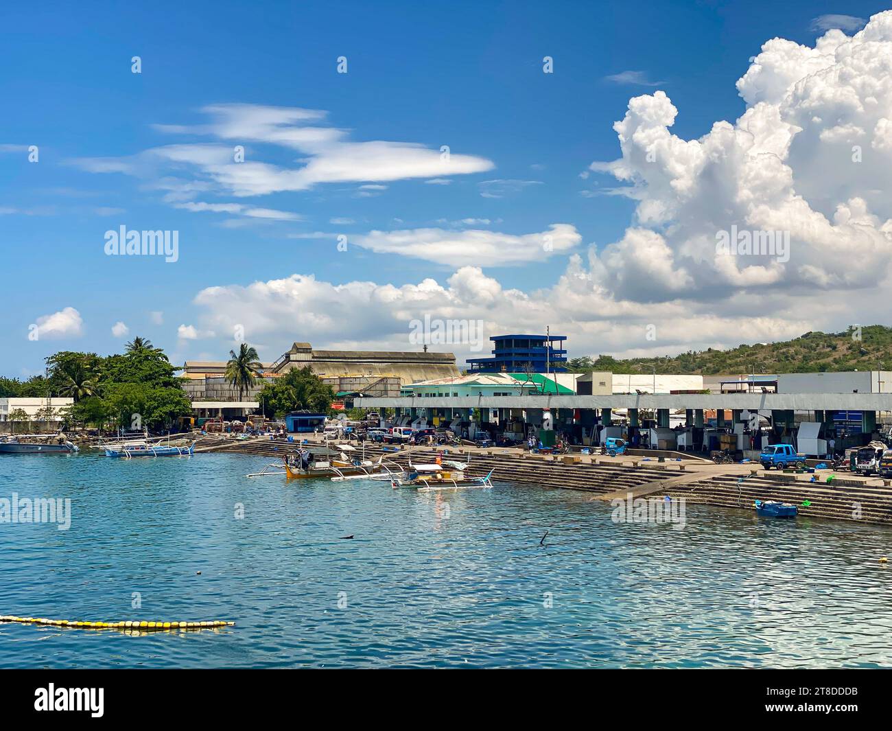 Fishing boat floating in General Santos Fish Port. Philippines. Stock Photo