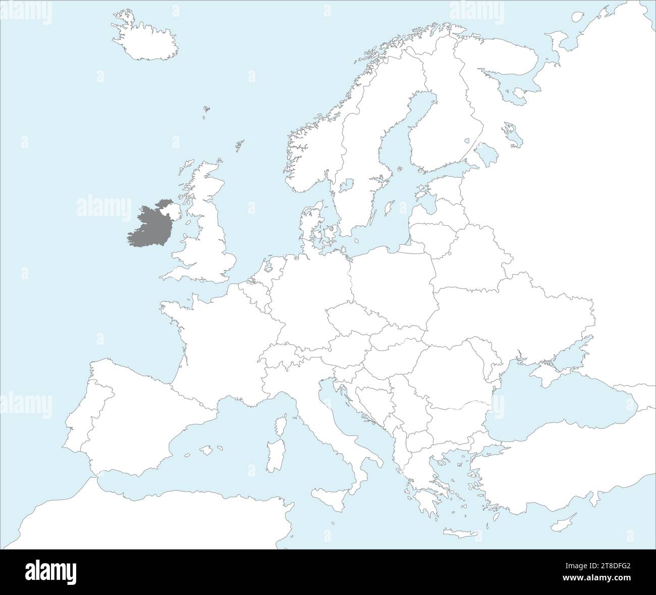 Location map of the REPUBLIC OF IRELAND, EUROPE Stock Vector