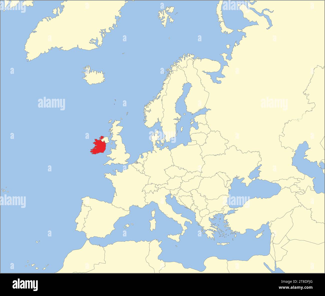 Location map of the REPUBLIC OF IRELAND, EUROPE Stock Vector Image ...