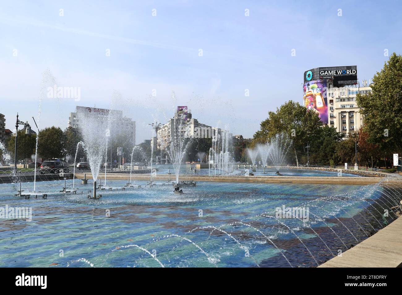 Piața Unirii (Union Square), Civic Centre, Historic Centre, Bucharest, Municipality of Bucharest, Romania, Europe Stock Photo