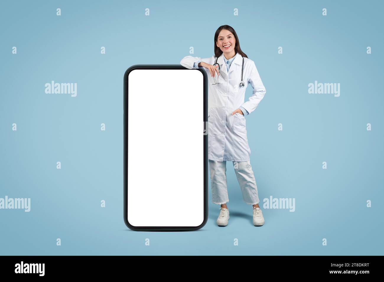 Happy young woman service hi-res stock photography and images - Alamy