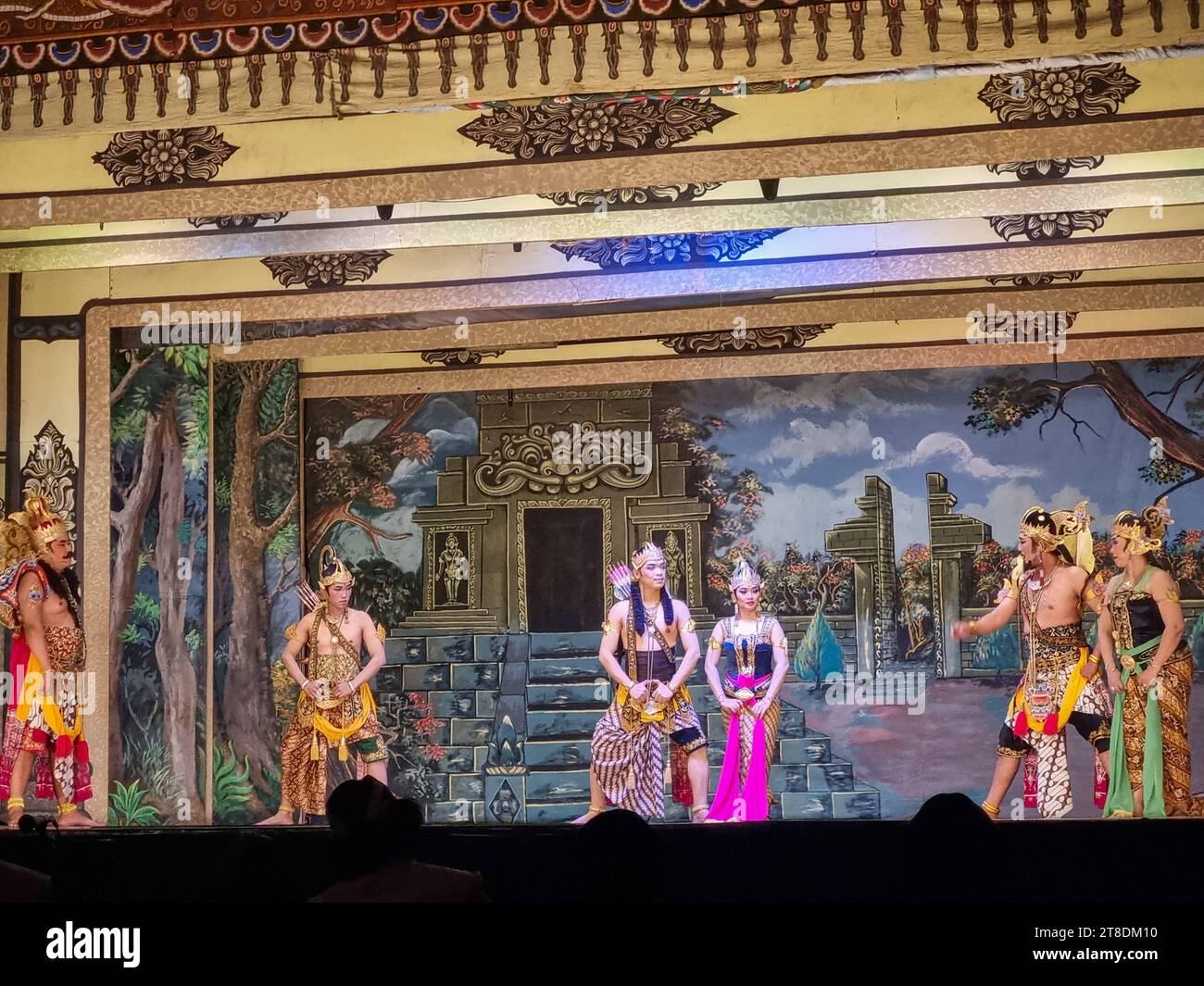 Human puppets show (Wayang Orang), perform at the Sriwedari Building. One of the performing arts from Javanese culture Stock Photo