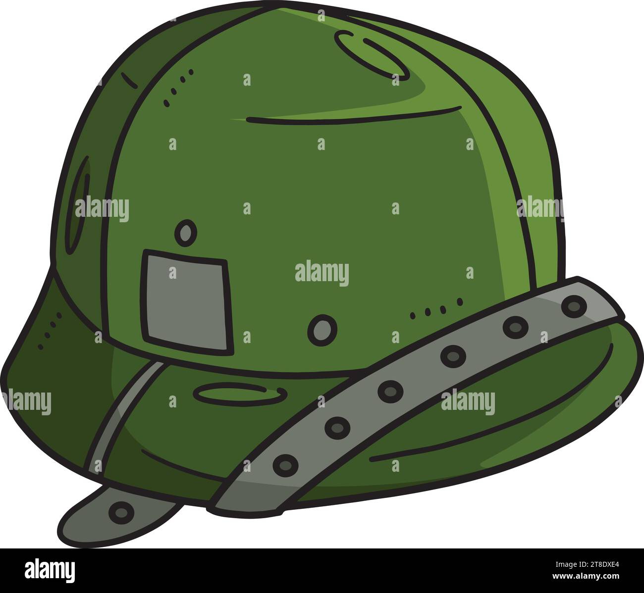 Combat Helmet Cartoon Colored Clipart Illustration Stock Vector