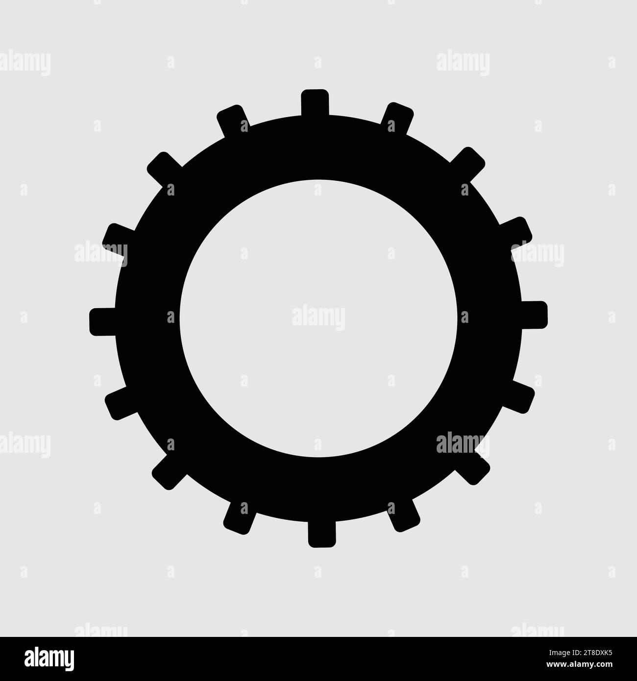 Gear or parts icon in simple style on white background isolated Stock Vector