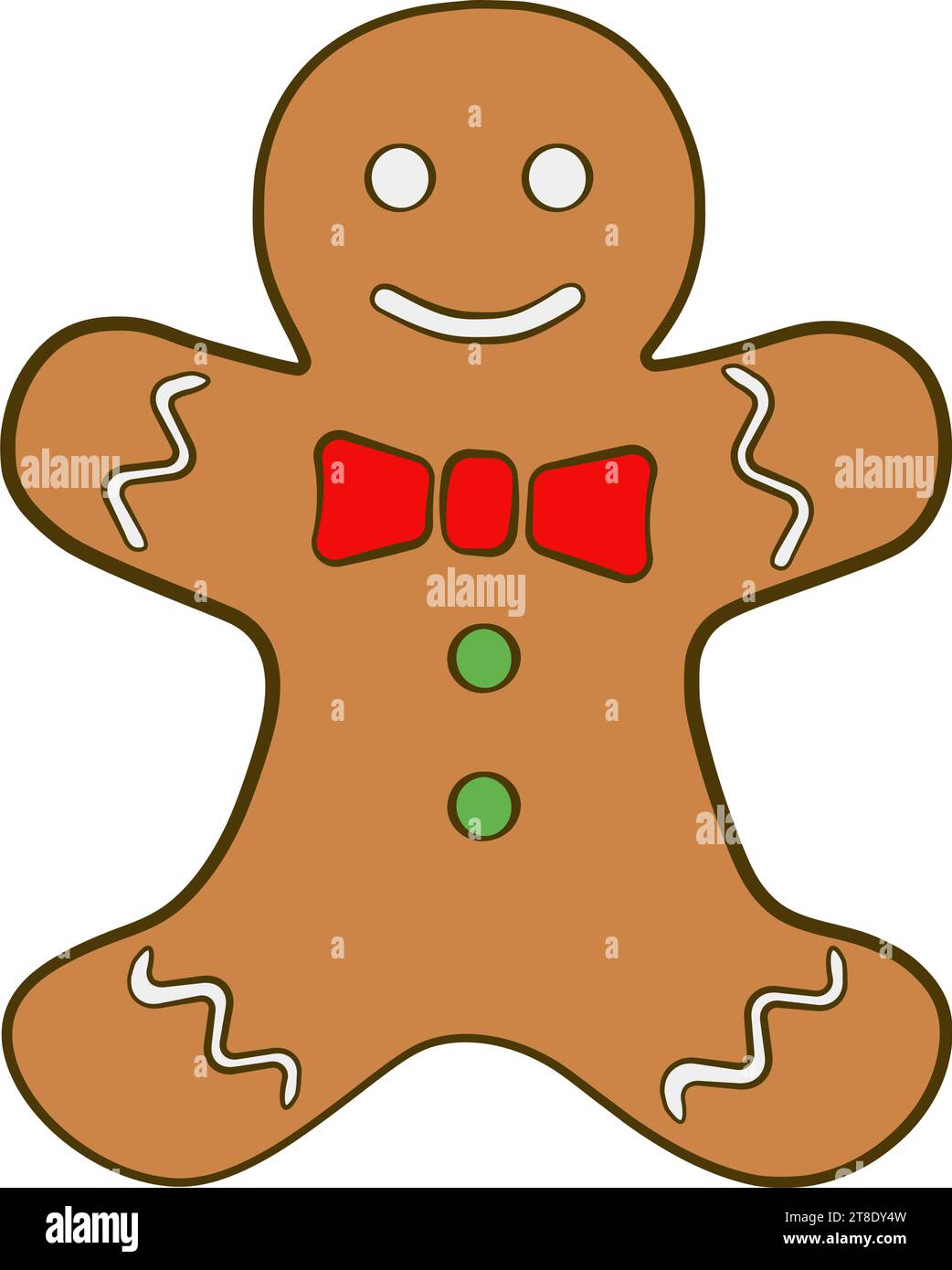 Gingerbread man. Cartoon. Vector illustration Stock Vector