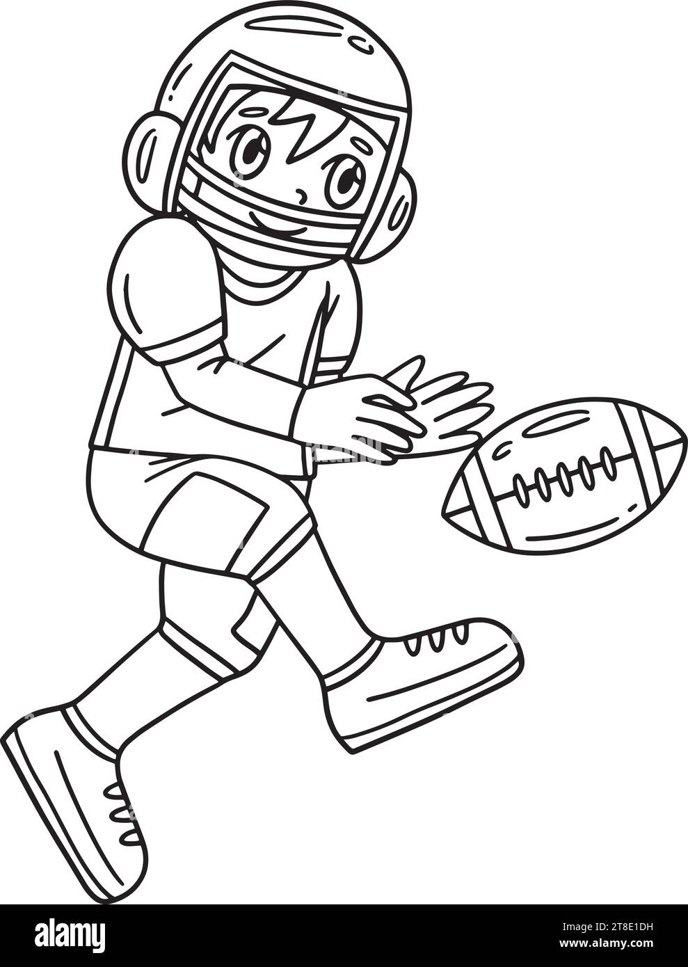 American Football Player Kicking Ball Isolated Stock Vector Image & Art
