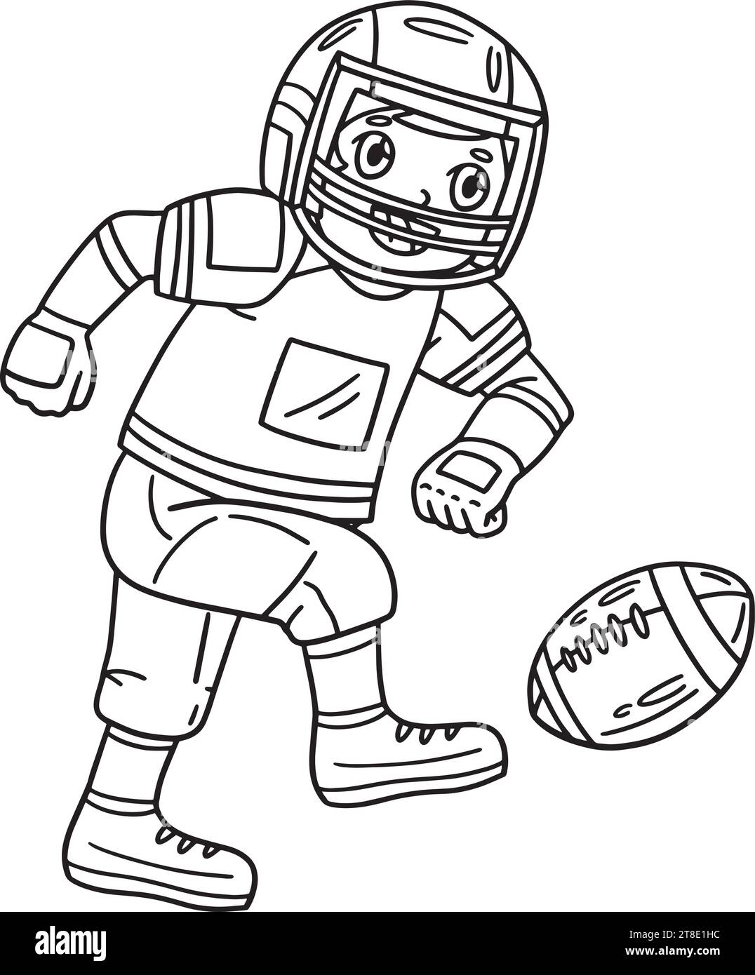 American Football Player Kicking Ball Isolated Stock Vector Image & Art