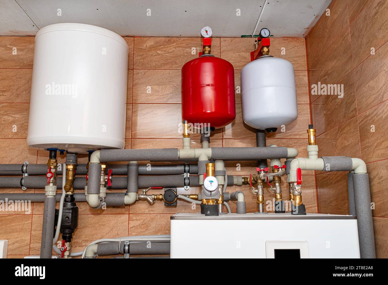 Safety group for underfloor heating and hot water in the installation