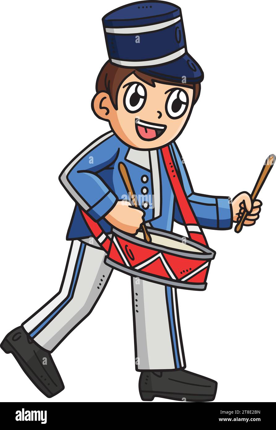 Cadet Marching Drum Cartoon Colored Clipart Stock Vector Image & Art