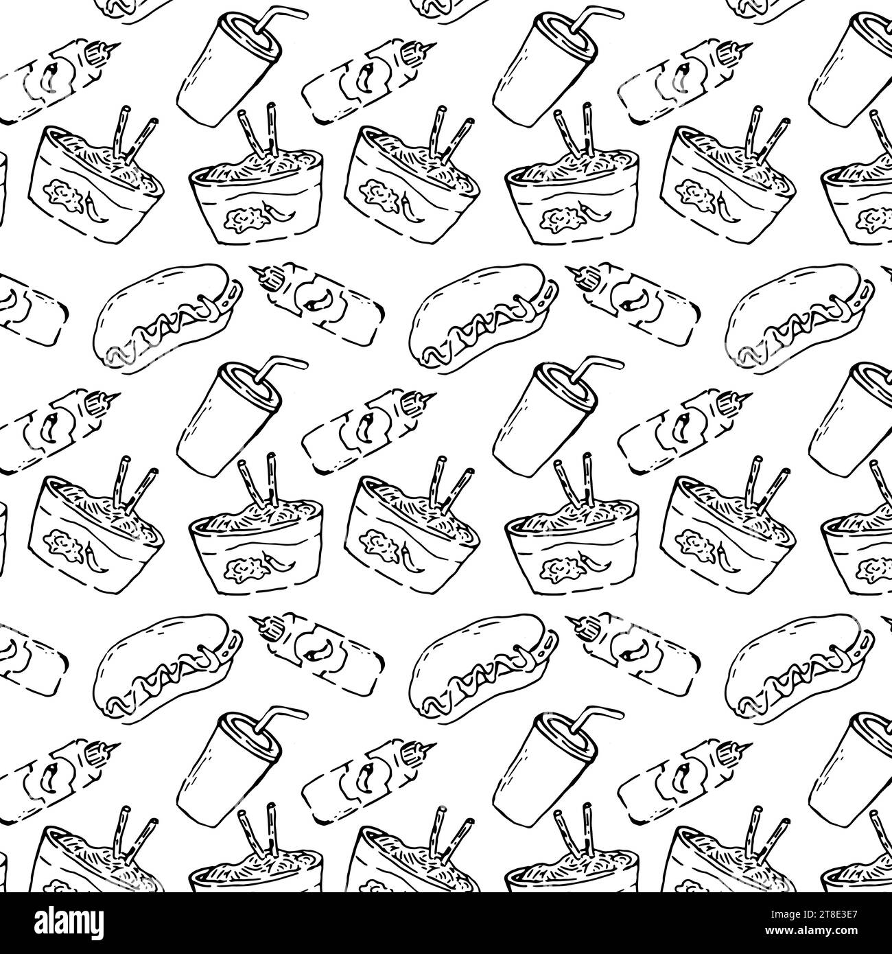 Fast Food Seamless Pattern In Doodle Style Stock Vector Image Art Alamy fast-food-seamless-pattern-in-doodle-style-stock-vector-image-art-alamy