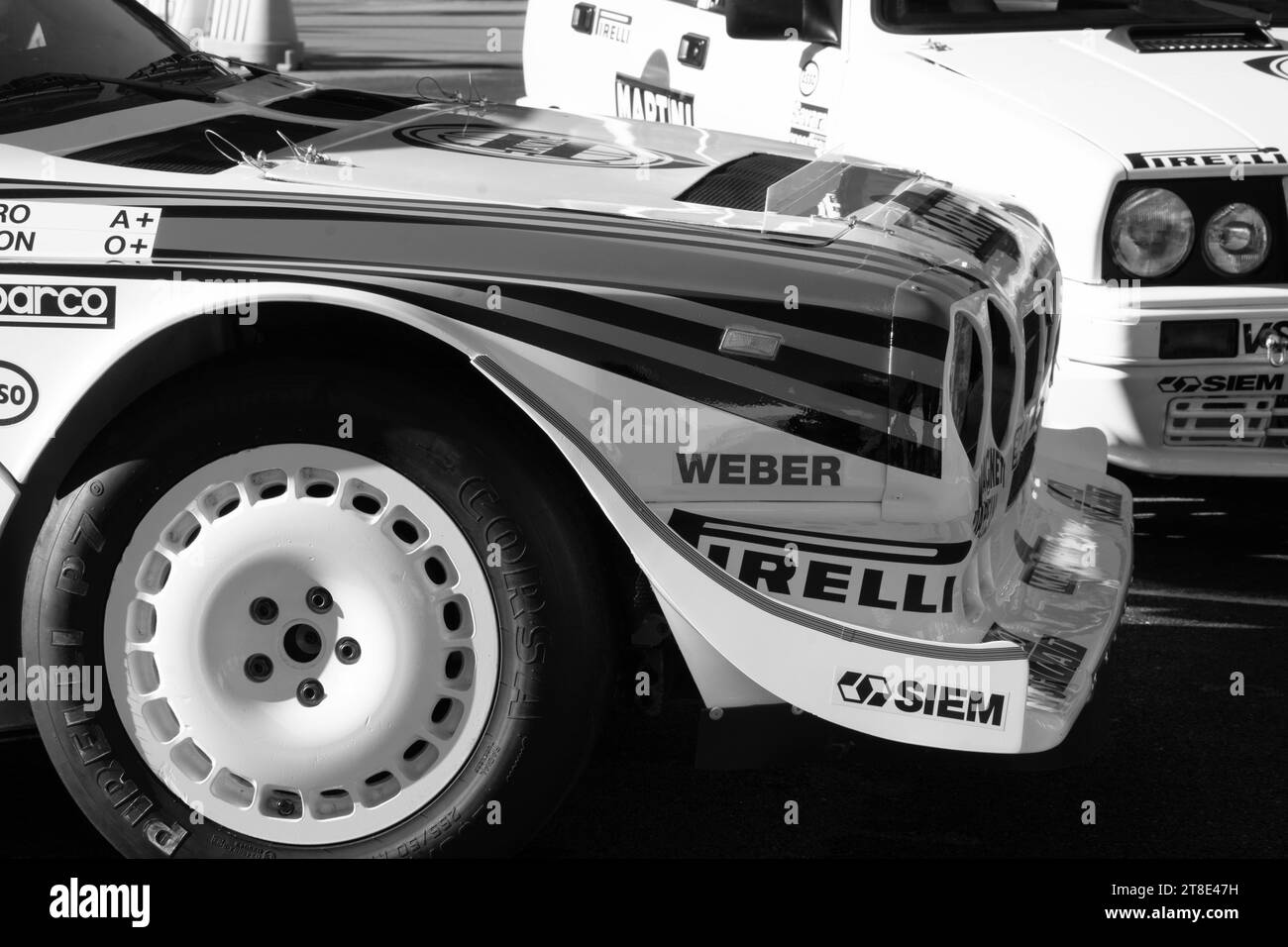 S4 Rally Lancia s4 rally car Black and White Stock Photos & Images - Alamy