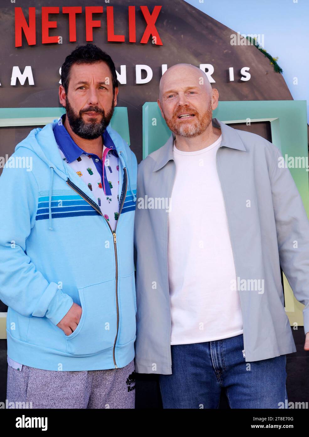 WESTWOOD, CA - NOVEMBER 19: Adam Sandler, Bill Burr at the LA premiere of Netflix' Leo at the Regency Village Theatre in Westwood, California on November 19, 2023. Credit: Faye Sadou/MediaPunch Stock Photo