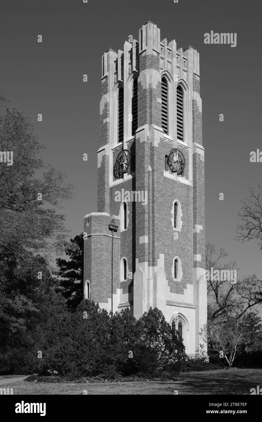 Beaumont Tower on the campus of Michigan State University, East Lansing Michigan USA Stock Photo