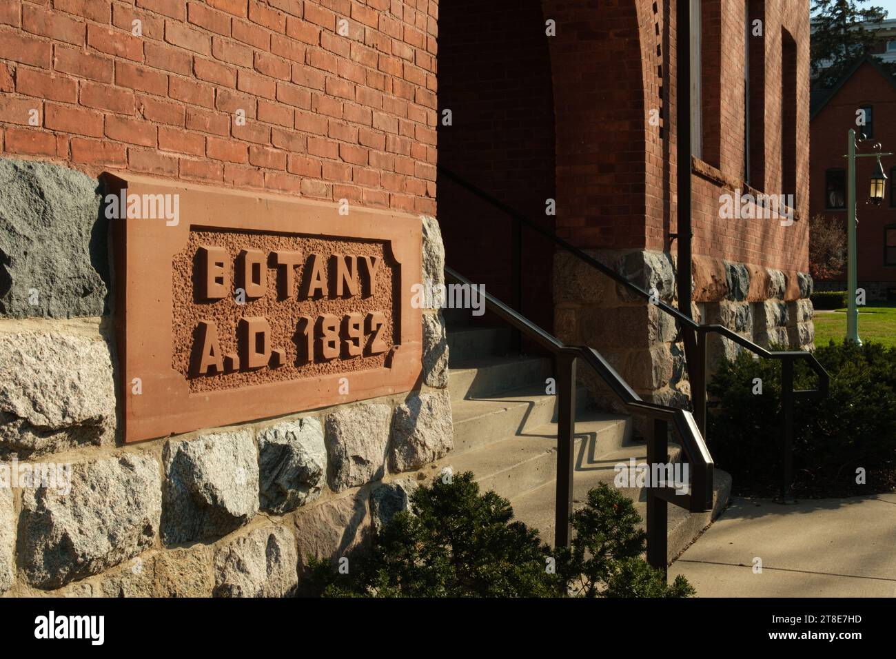 The old Botany Building on the Campus of Michigan State University, East Lansing Michigan USA Stock Photo