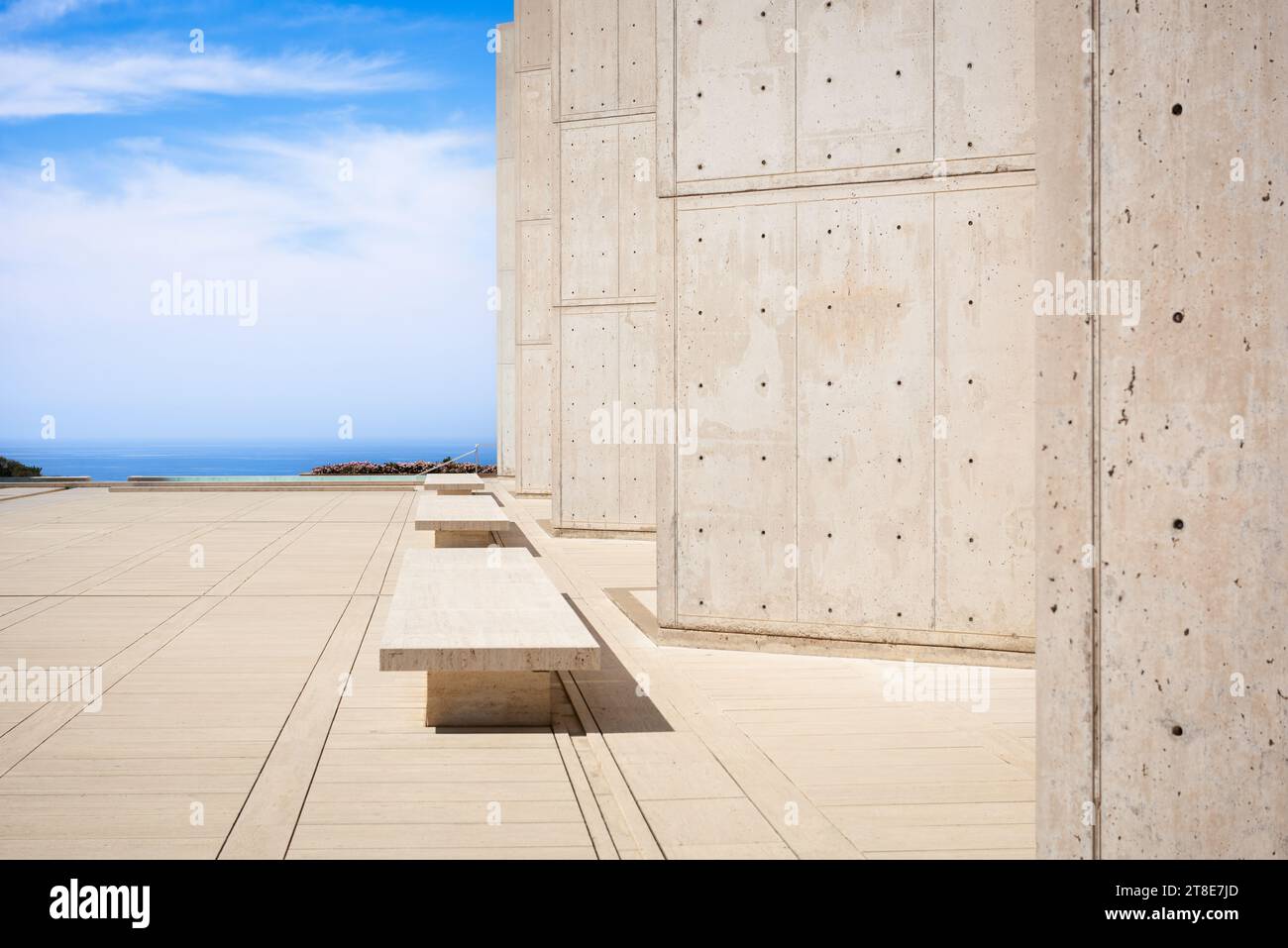 LA JOLLA, CALIFORNIA - FERUARY 27, 2016: The Salk Institute for Biological Studies. The institute was founded in 1960 by Jonas Salk, the developer of Stock Photo