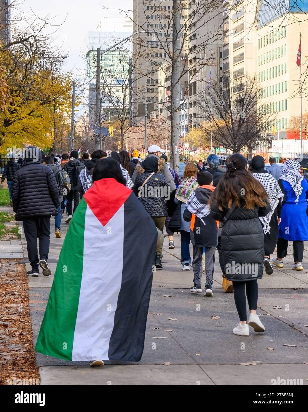 Pro-Palestine Protest in University Avenue by the USA consulate