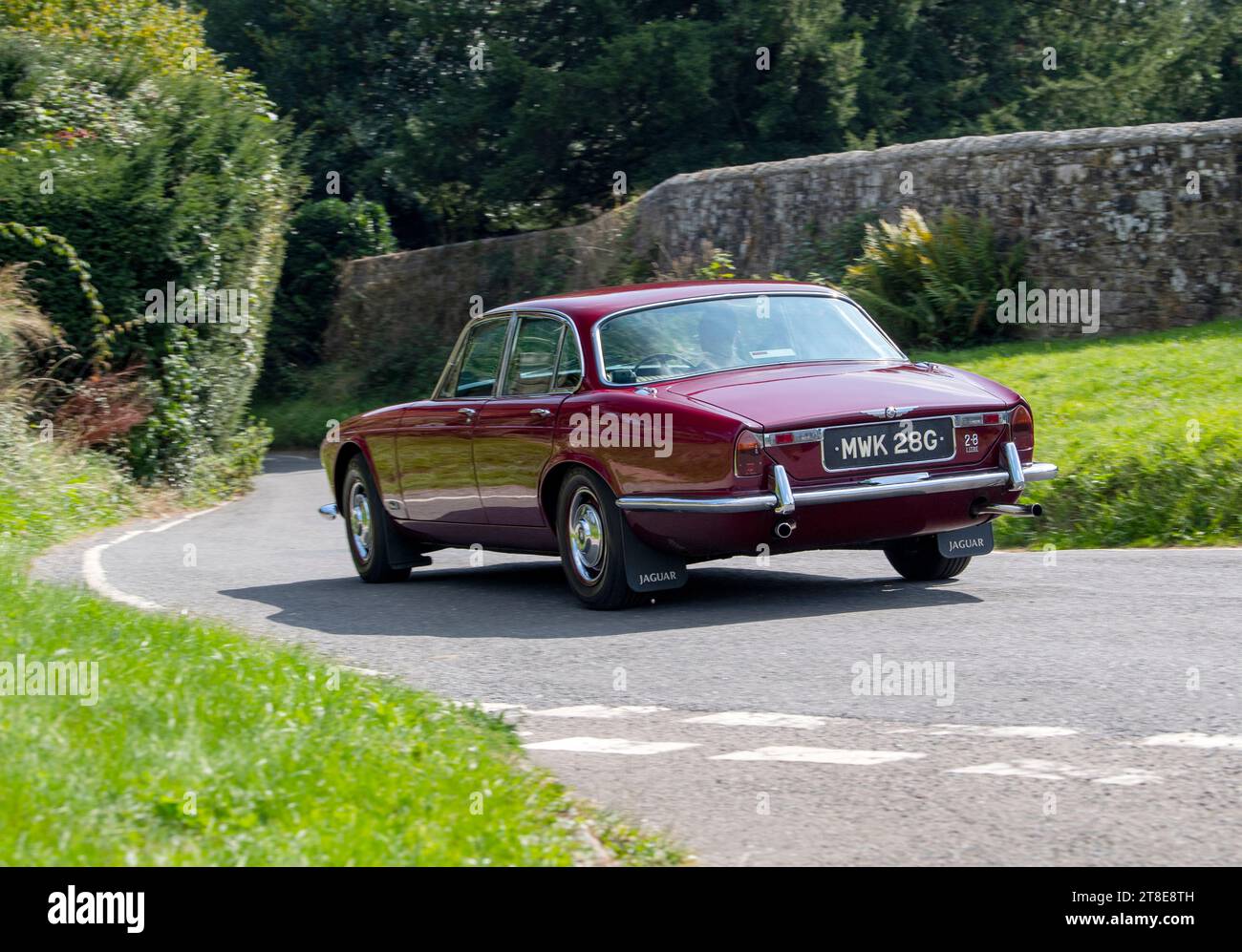 MWK 28G - the oldest Jaguar XJ in existence, a pre production car used press launch of the model in 1969 and then as a press demonstrator Stock Photo