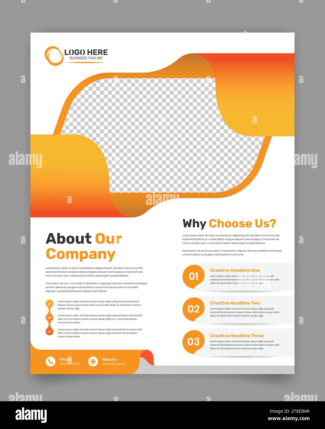 Minimalist corporate business and company flyer template design Stock Vector