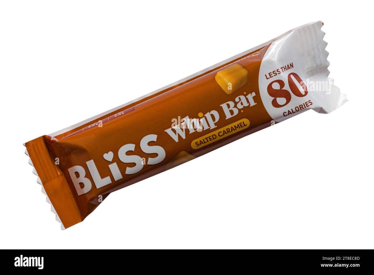Bliss salted caramel whip bar gluten free isolated on white background Stock Photo Alamy
