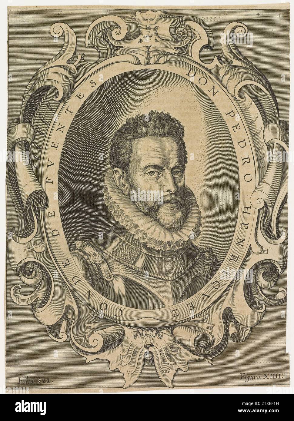 DON PEDRO HENRIQUEZ CONDE DE FVENTES. Folio 821. Figura XIIII Stock Photo