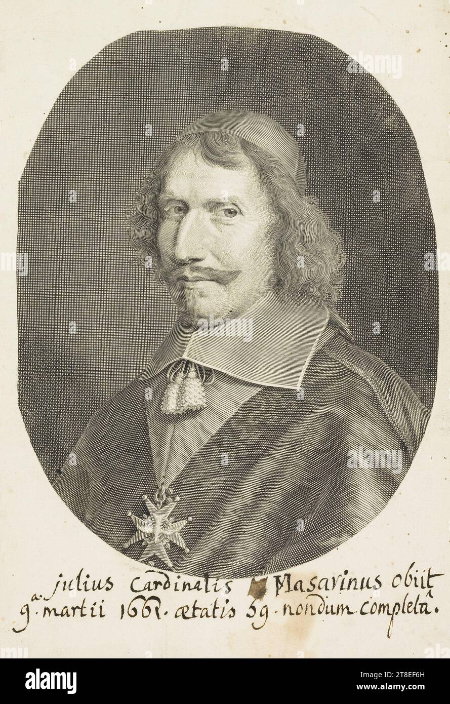 Black ink julius cardinalis masarinus obiit g hires stock photography