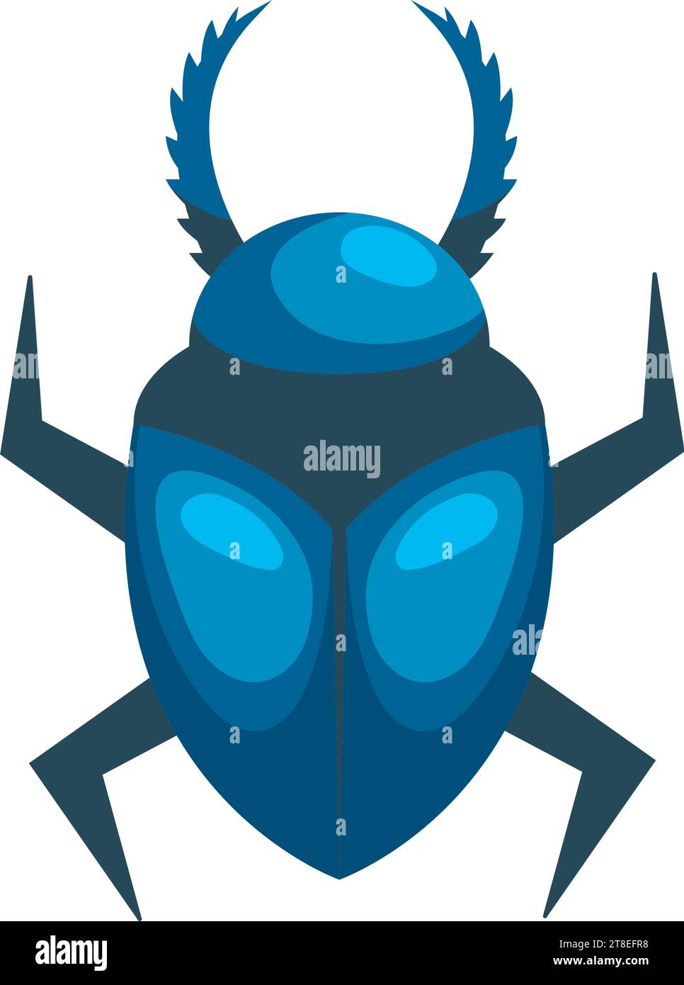 egyptian scarab insect Stock Vector