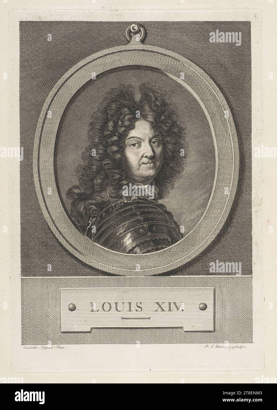 LOUIS XIV. hiacinthe Rigaud Pinx. B.L. Henriquez sculps Stock Photo