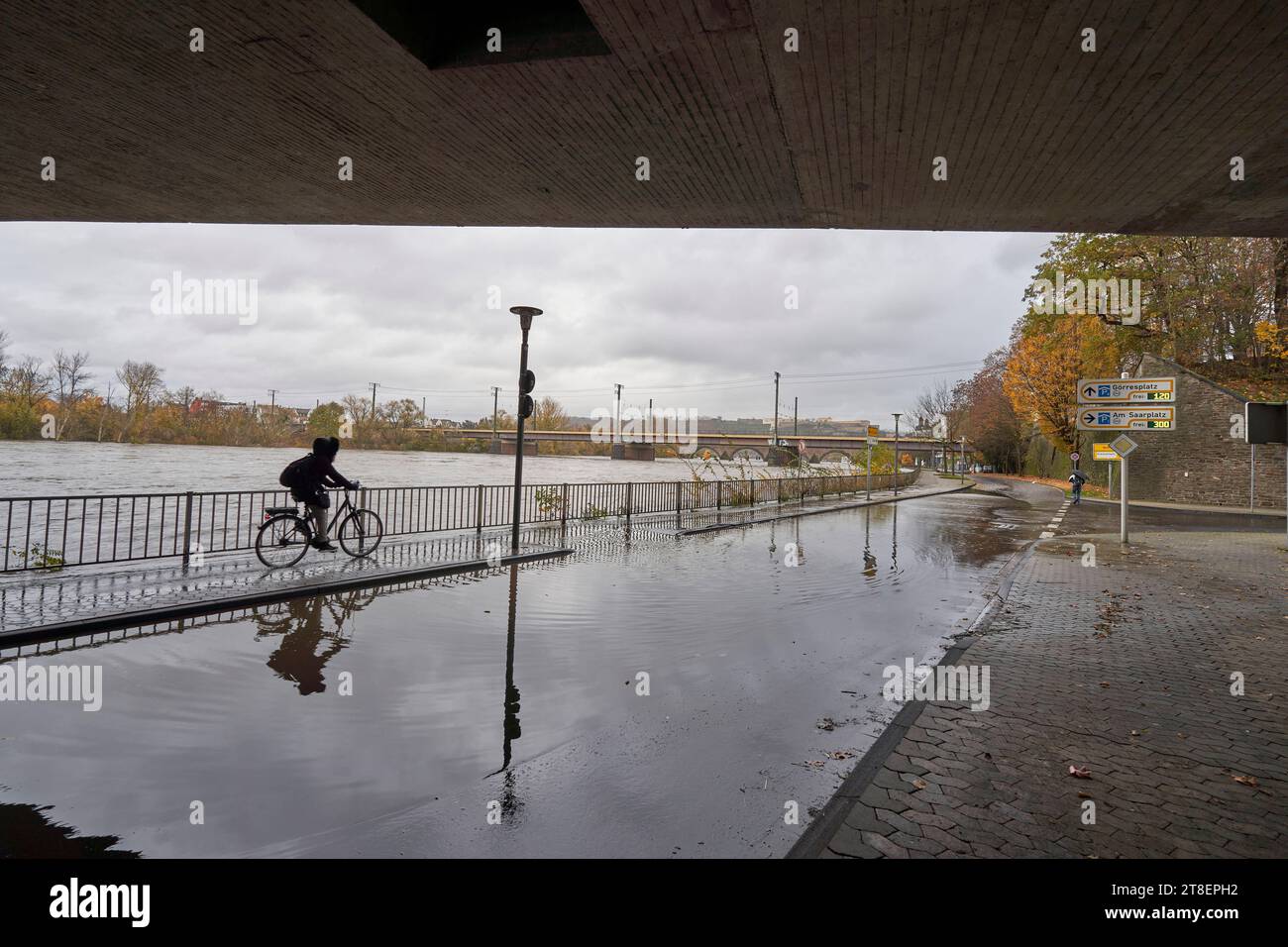Hochwasser an Rhein und Mosel bei Koblenz 20.11.2023, RheinlandPfalz