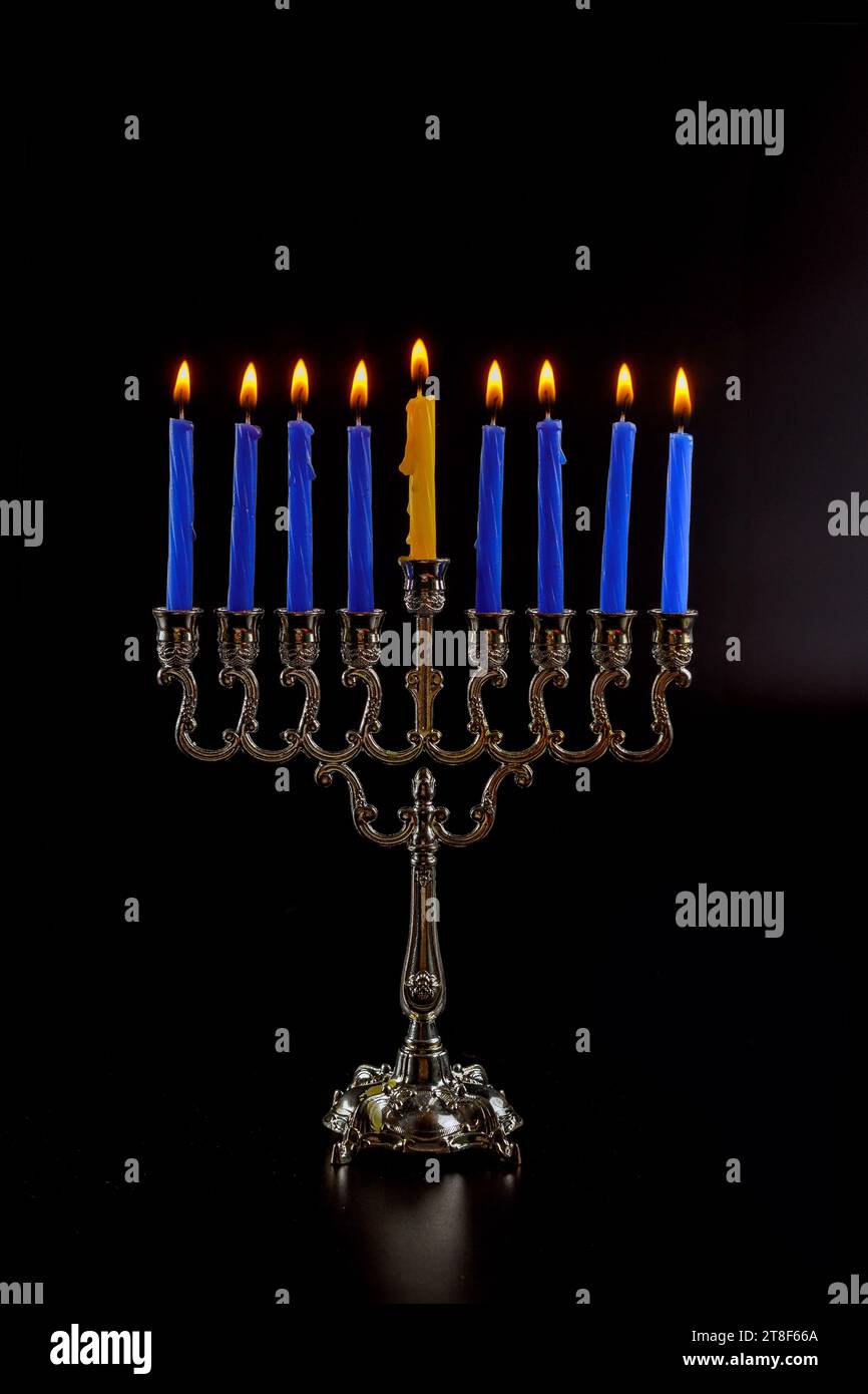 An representing Hanukkah, Jewish holiday associated with Hanukkiah