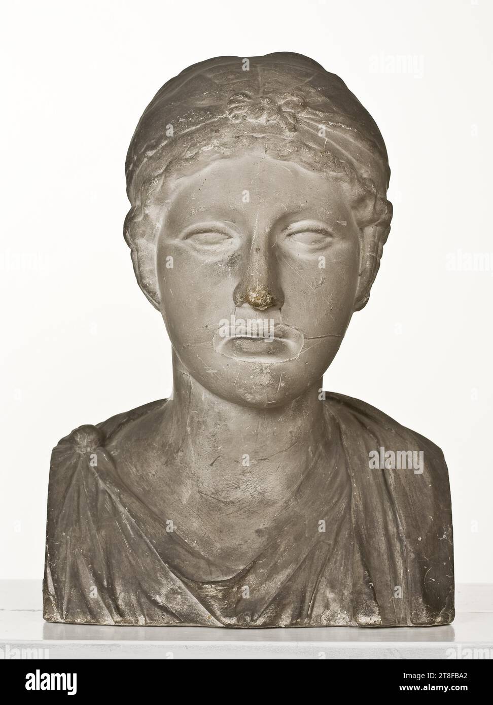 Sappho, 500 BC - 401 BC, Sculpture, Herm, Sculpture, Bust, Cast, Height 36 cm, Sculpture, Greek (1050 BC - 31 BC Stock Photo