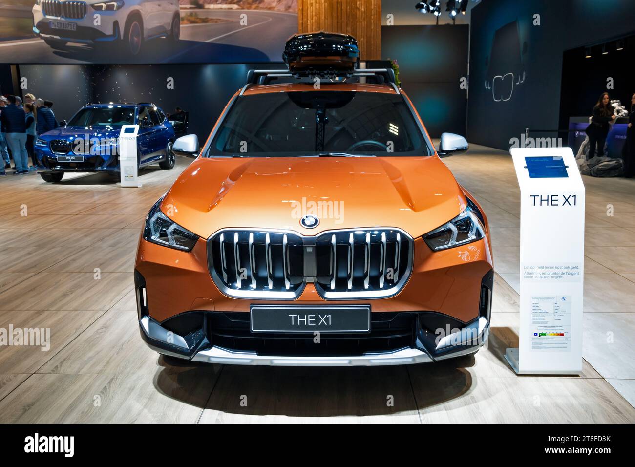 BMW X1 (U11) luxury crossover SUV car at the Brussels Autosalon