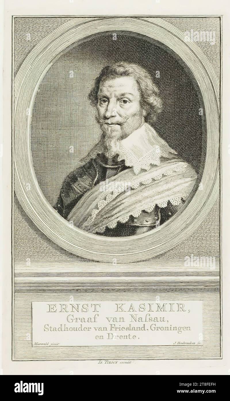 ERNST KASIMIR, Count of Nassau, Governor of Friesland, Groningen, and Drente. Miereveld pints. J. Houbraaken fec. TOO. TYRION excuded Stock Photo