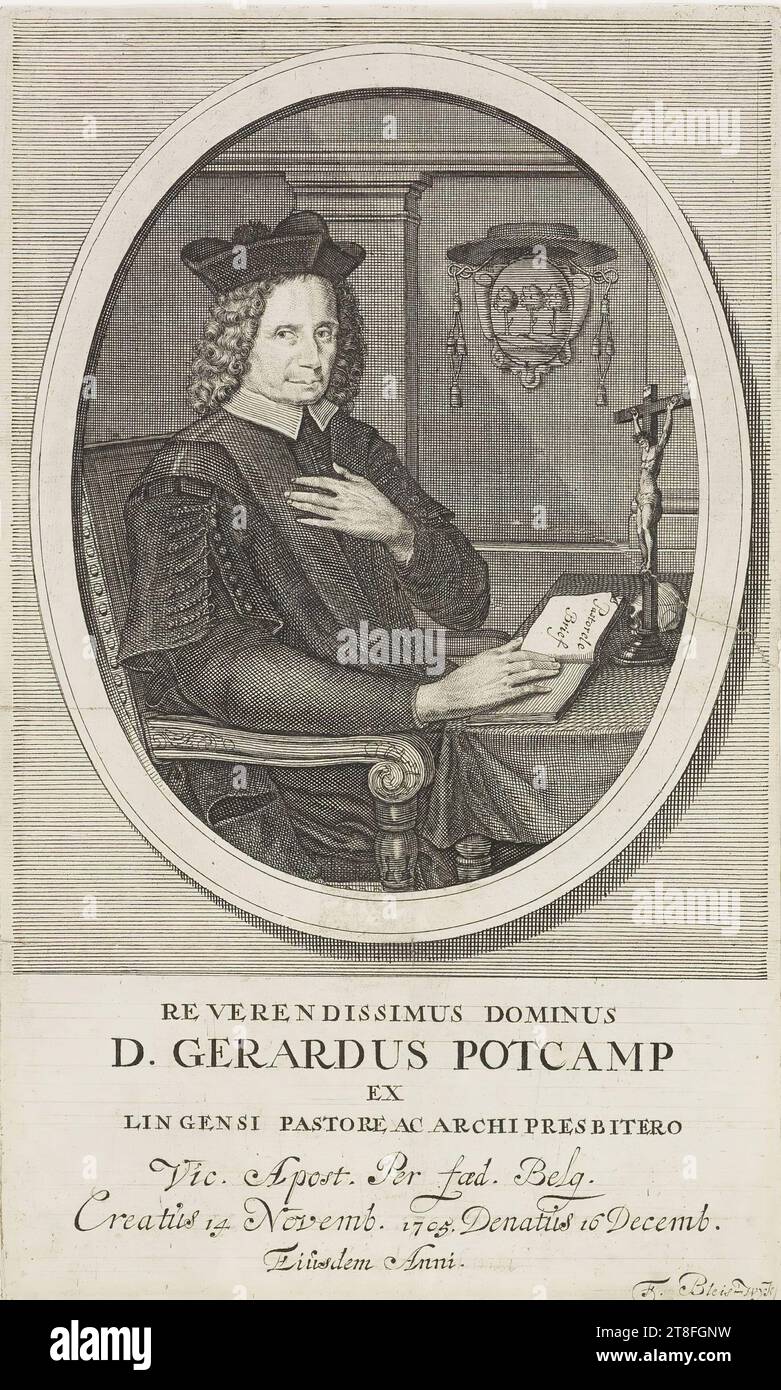 Pastoral Letter. THE MOST REVEREND LORD, D. GERARDUS POTCAMP, EX, PASTOR AND ARCHPRESBYTER OF LINGENS. Vic. Apost. By Fed. Belg, created November 14 1705 Born December 16, same year. F. Bleis- wyck Stock Photo