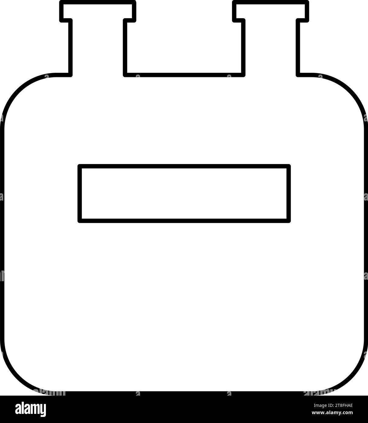 Gas meter account contour outline line icon black color vector