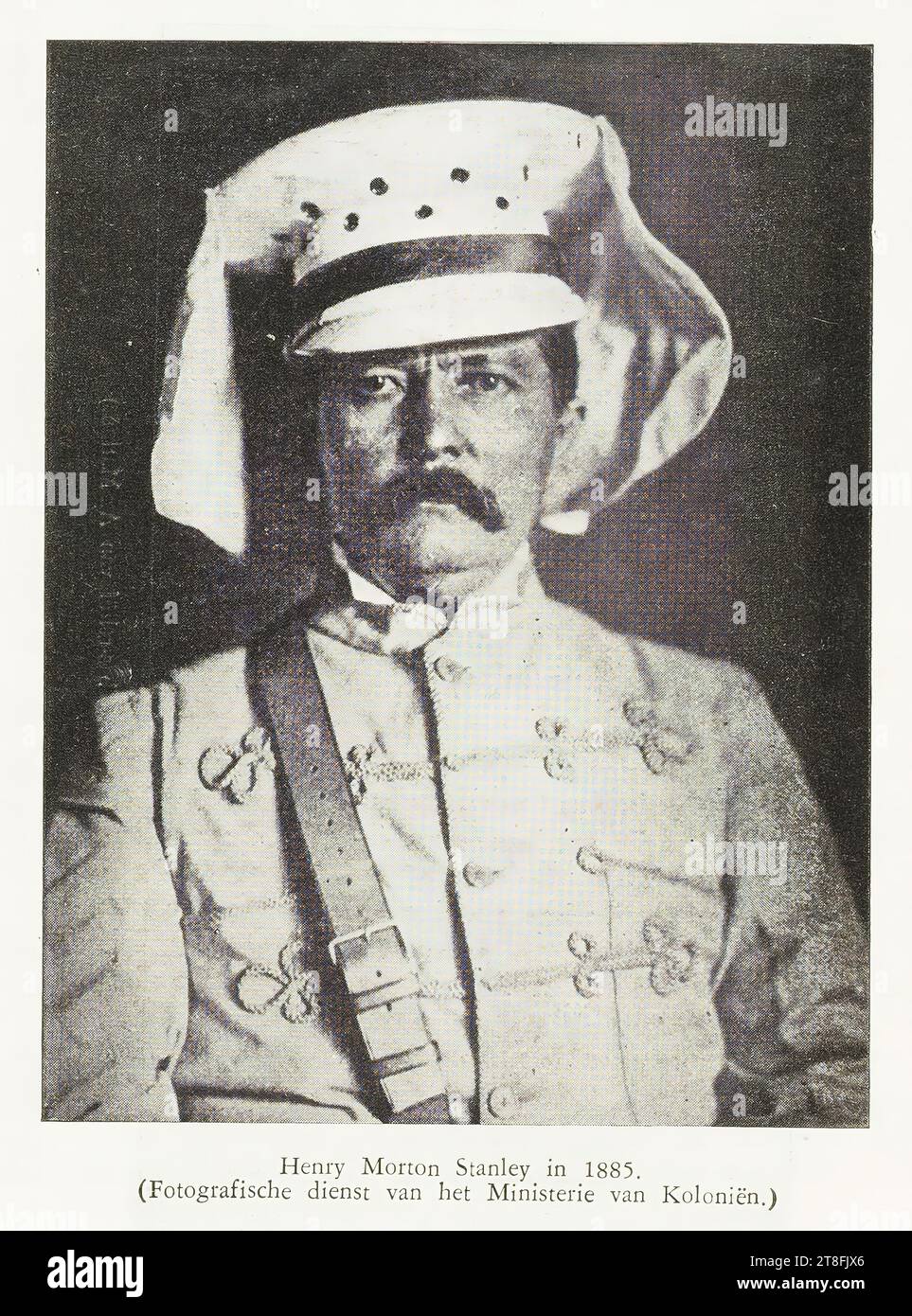 Henry Morton Stanley in 1885, (Photographic service of the Ministry of Colonies.). illustration from: MALCORPS Armand: The giant of the Congo (Davidsfonds Volkreeks, 252) Davidsfonds, 1934 Stock Photo